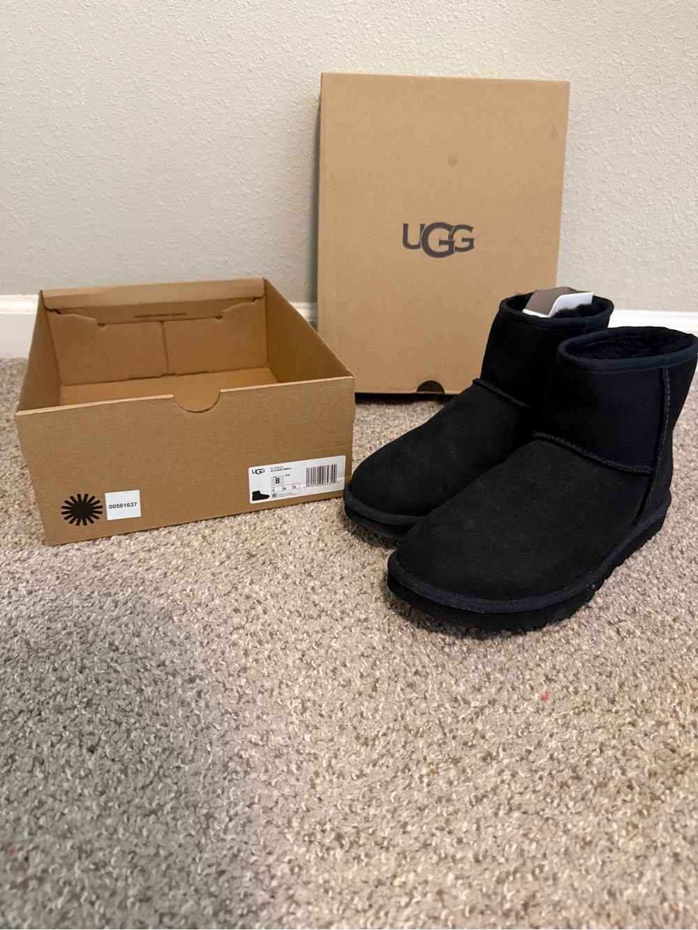 UGG Black Classic Mini Boot - Women's Winter Short Shearling Boot